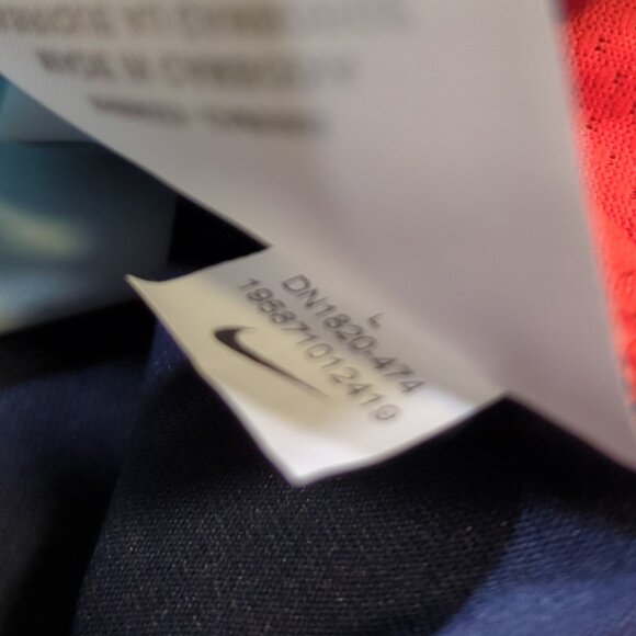 Nike Court Dri-FIT ADV Slam Tennis Shirt Men's Large Alcaraz Blue Orange Slim - Picture 4 of 9